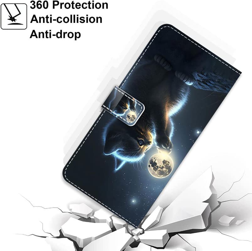KARTXITAI Cover Compatibile con Ulefone Note 16 Pro (2023) PU Pelle TPU Portafoglio Magnetica con Disegni Motivo Animale Flip Custodia in Libro Slot Schede Custodia-Lupo,Colorato
