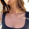 Fwlisesa Gold Necklace for Women, Dainty Gold Long Necklace 14k Gold Plated Long Drop Necklace Simple Gold Chain Statement Necklaces for Women Trendy Simple Long Body Chain Prom Jewelry Accessories #2