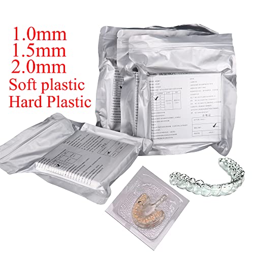 Image of Dental Splint 1.0 /1.5 /2.0mm Thermoforming Material Sheet Oral Denture Model Mold Slice For Vacuum Forming Soft Hard 5''x5'' (Soft Film 2.0 10Pcs)
