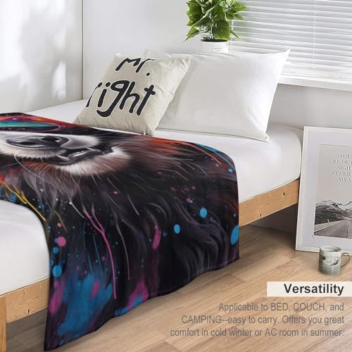 Couverture polaire ours en flannel douce 100x130cm pour lit - 6
