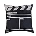 Uarter Decorative Movie Throw Pillow Case Set Cotton Linen Throw Pillow Covers Cushion Cover with Invisible Zipper, Movie Theater Pattern, 18'' 18'', Set of 3