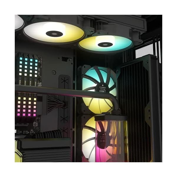 Corsair iCUE 7000X RGB Full-Tower ATX PC Case (Three Tempered Glass Panels, Four Included 140mm RGB Fans, Easy Cable Management, Smart RGB and Fan Speed Control, Spacious Interior) Black - Image 13