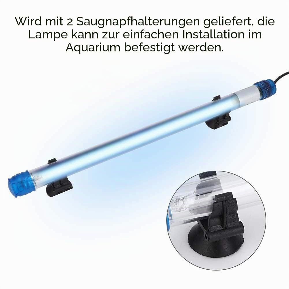 Aquarium UV Sterilisator Licht Wasser Sauber Lampe Tauch UV Licht Algen Bakterien Tötung Lampe für Reinigung von Aquarien Aquarium Pools Fishbowl(11W)