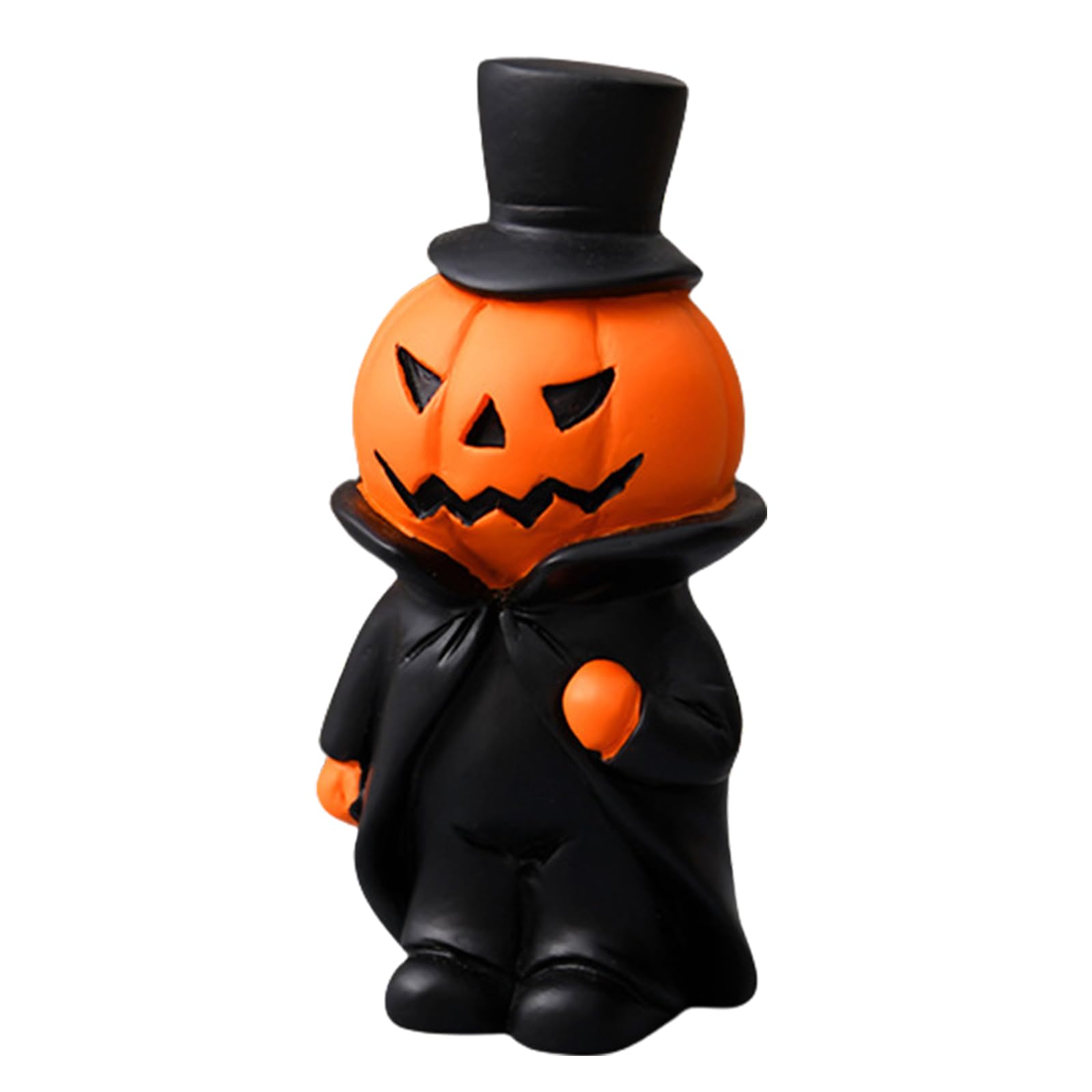 Tsophreniq Halloween Themed Resin Pumpkin Figurine Accessories Festives Tabletop Embellishment Desktop Decoration for Home Halloween Party Accessory