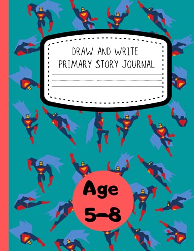 Draw and Write Primary Story Journal Superheros: Primary Composition Book to Draw and Write, Creative Picture Notebook for Preschool and Early School Stage for Handwriting Practice image 2