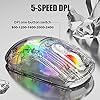 Attoe Bluetooth Wireless Mouse, Transparent RGB Me... #5