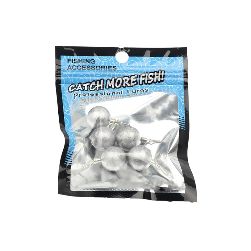 Set 20 Pesos Redondos para Pesca, 1/4 oz Metal