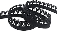 Vista 6 de Bristlegrass Picot Loop - Banda elástica para coser de 1/2 pulgada, 0.512 in, corona de carrete con volantes, cinta elástica para atar el cabello