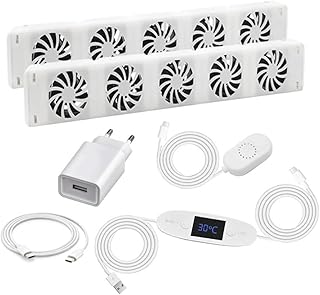 BlissfulAbode Heizkörper Ventilator Smartes Heizgebläse Für Heizungen,Langlebiger Heizverstärker Für Unterheizungen Und Heizkörper,Zum Sparen Von Energie Und Heizkosten(MXRV-202)
