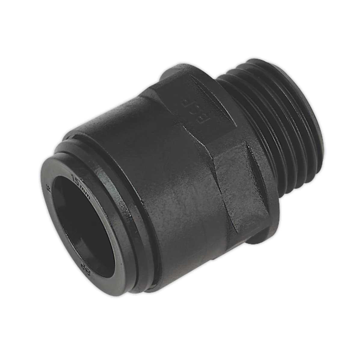 Sealey 15mm Straight Adaptor 1/2""BSP Pack of 2 Air Line Couplings & Fittings