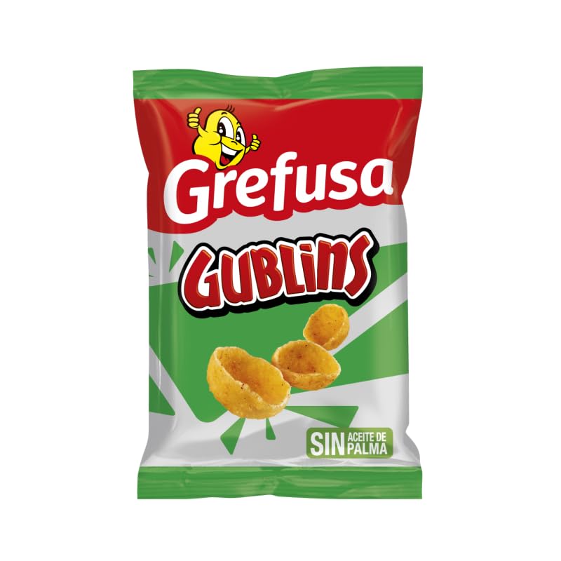 Gublins Aperitivo Frito Sabor Barbacoa | Caja 32 Bolsas de 36g | Snack Crujiente y Divertido | Apto para Veganos, Sin Aceite de Palma, Sin Conservantes ni Colorantes Artificiales