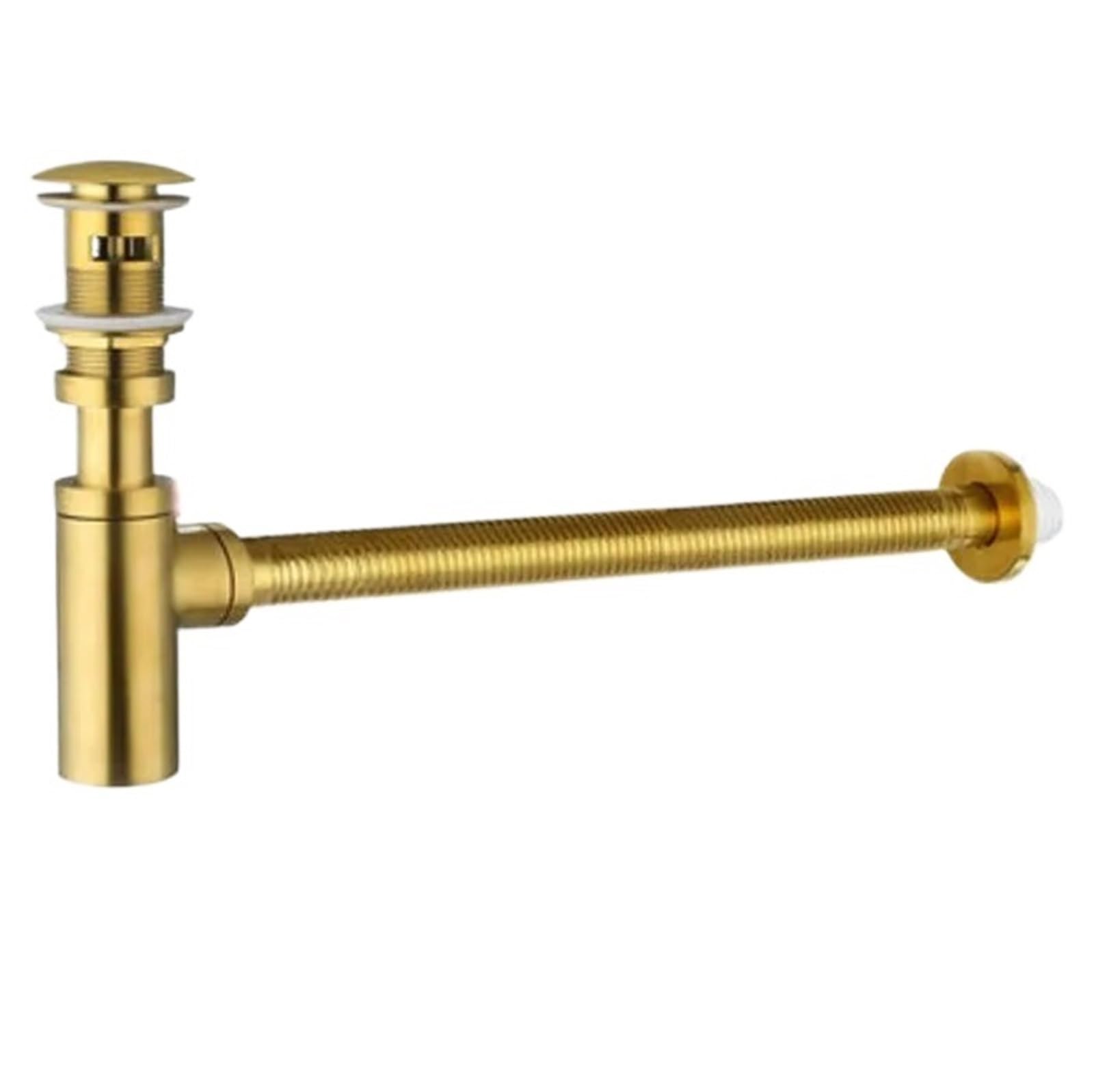 SifóN De Botella Sifón for lavabo de baño latón con sifón y desagüe emergente dorado Para Lavabos(With hole set)
