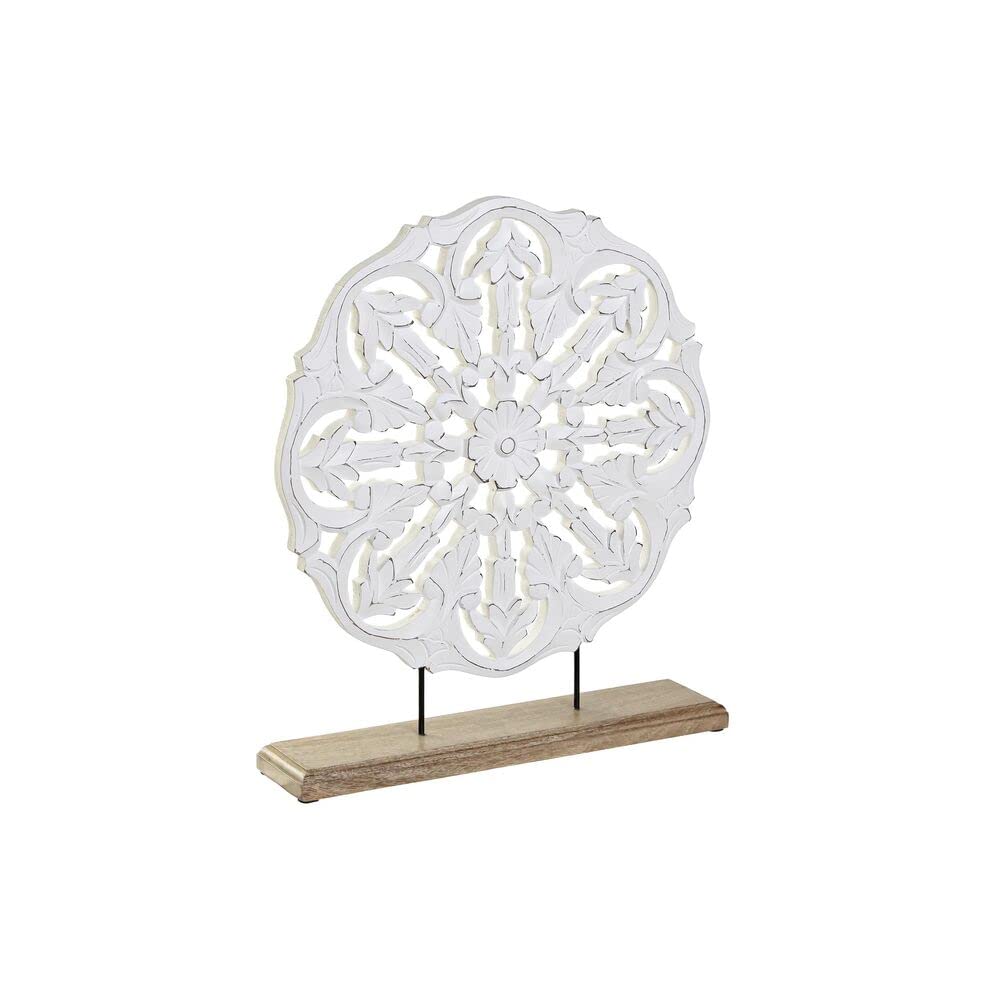 DKD Home Decor Decorative Figurine, White/Opulent Garden, Estándar