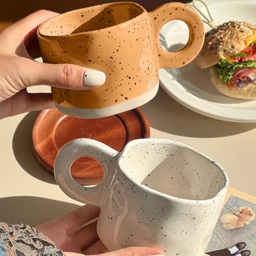 Set de 4 tazas de café cerámica 10oz multicolor miniatura 6