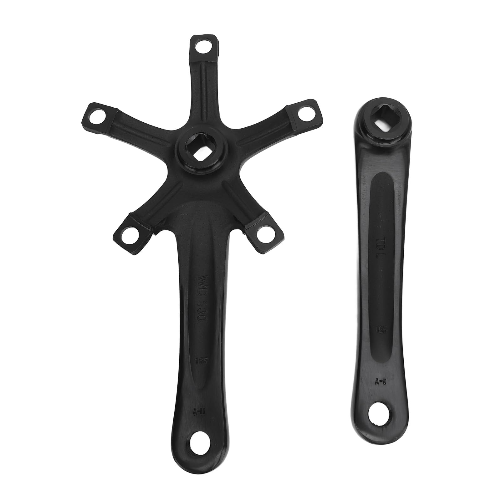 Zestaw Korby 165 Mm, Mocny Mechanizm Korbowy Wykonany z Najwyższej Jakości Materiałów ze Stopu Aluminium o Ergonomicznej Konstrukcji, Idealny do Jazdy Po Drogach i Podróży na
