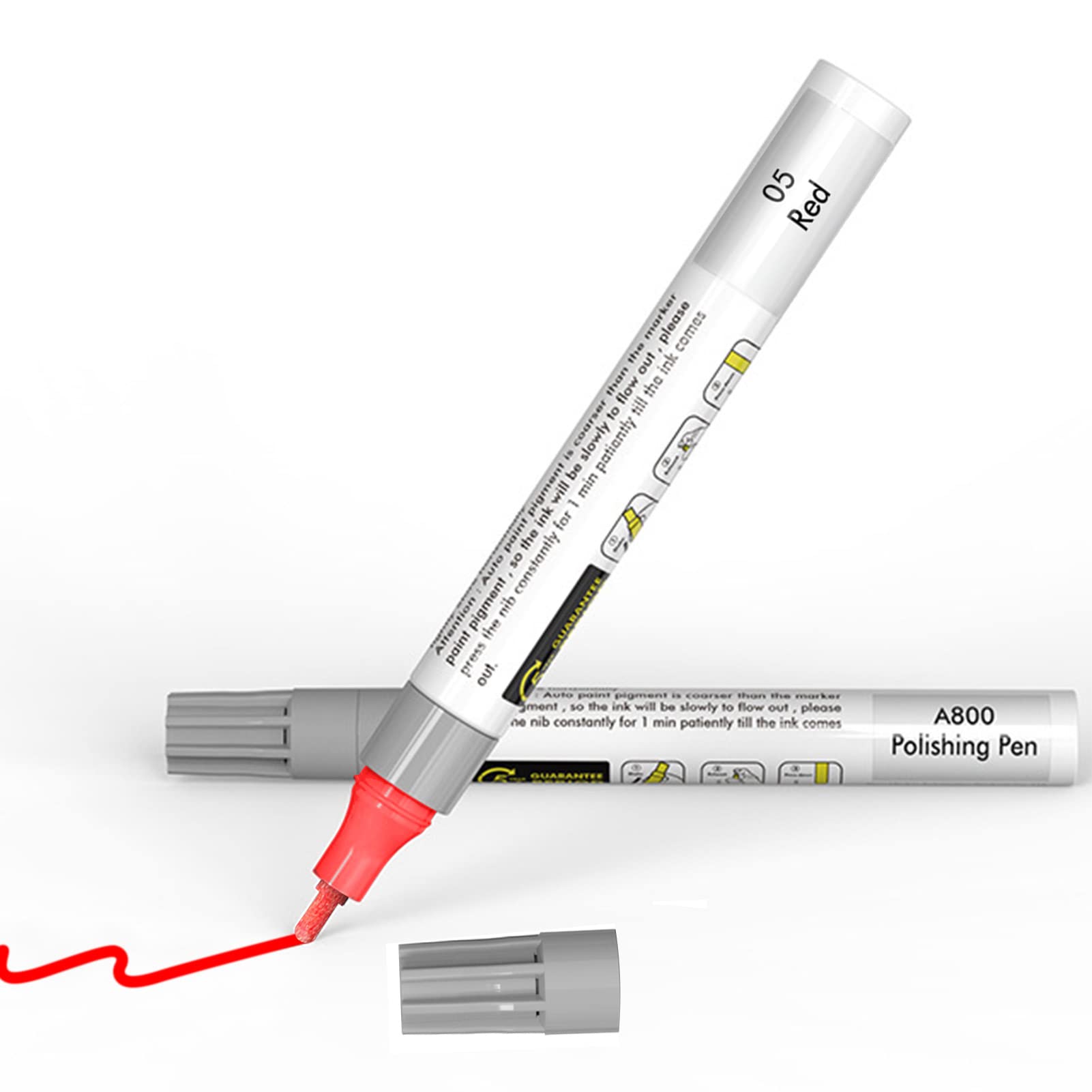 Car Scratch Remover Pen,Paint for Scratch Repair and Removal, Waterproof Automotive Touch-Up Pens, Matte Black, White, Yellow, Silver, Red, Black, Brown