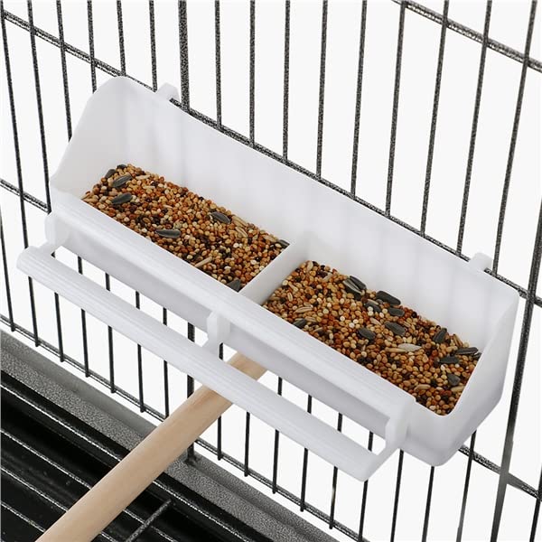 Abician Voliere Oiseaux Interieur sur Pied Grand Cage Oiseaux sur roulettes en Métal Cage à Oiseaux pour Perroquet Perruches 79 x 52 x 132 cm