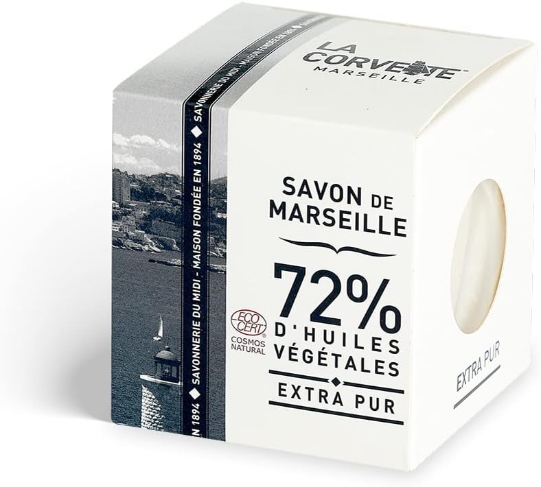 La CorvetteMarseille soap cube EXTRA PURE, boxed; ECOCERT 500g