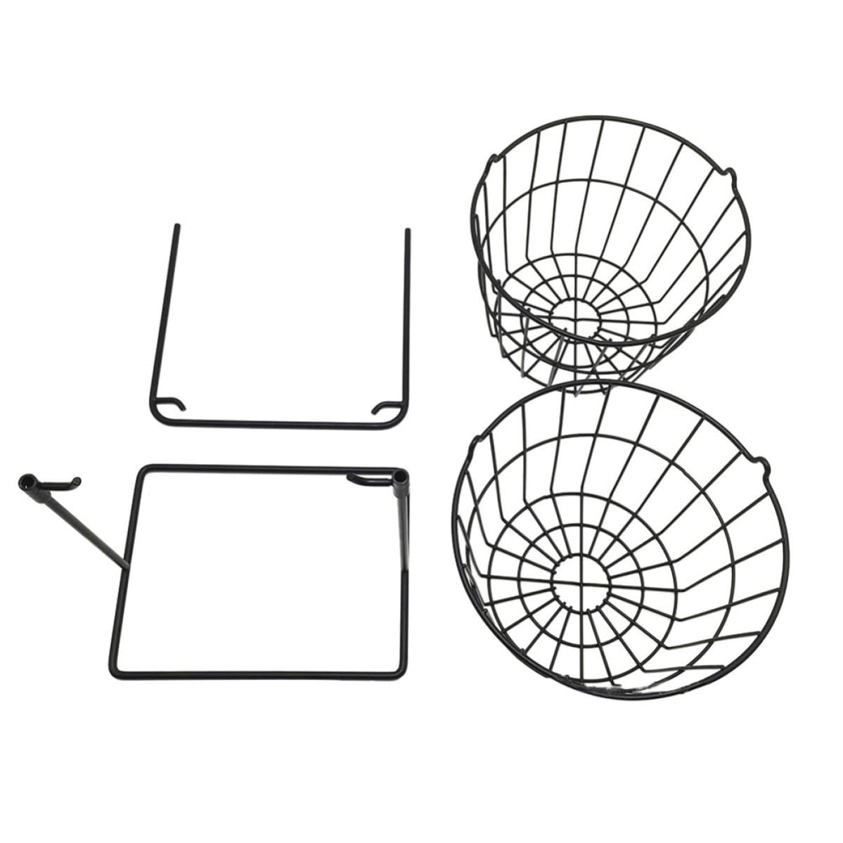 Cesta de almacenamiento de hierro de dos niveles separable para ahorrar espacio en cocina