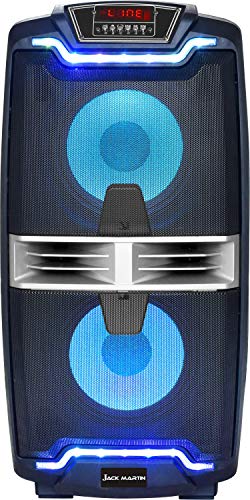 Jack Martin M300 Party/Trolley Speaker With Usb / Bluetooth / Sd / Aux / 2 Wireless Mic For Karaoke