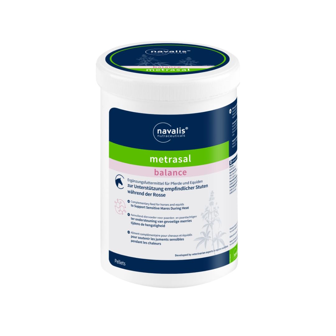 Navalis metrasal Balance Pellets | 1 kg | Ergänzungsfuttermittel für Stuten | Mönchspfeffer & Weihrauch