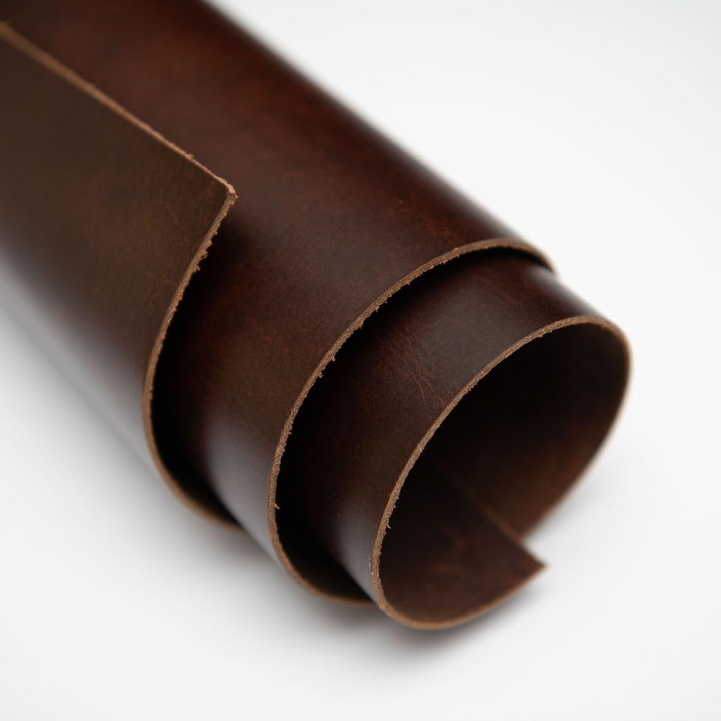 Large Full-Grain Leather Sheets for Craft 1.6mm, Tooling Leather Sheet, Leather Craft, DIY Leather Working, Leather Crafting Material for Hobby Craft, 24” x 24” (Brown Full-Grain Leather)