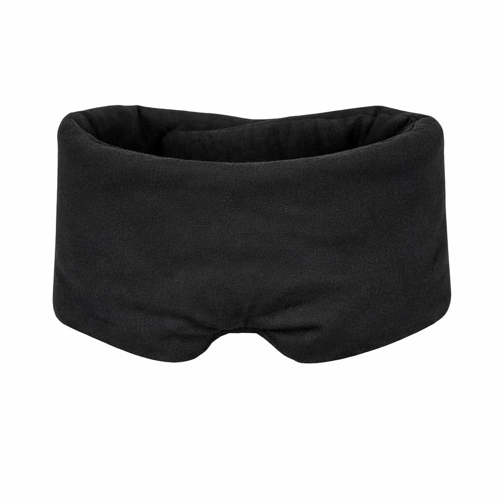 Store2508 Cotton Sleep Mask Blackout Comfortable & Breathable Eye Mask For Sleeping Adjustable Blinder Blindfold Airplane With Travel Pouch Best Night Companion Eyeshade For Women Men Kid (Black)-image-30