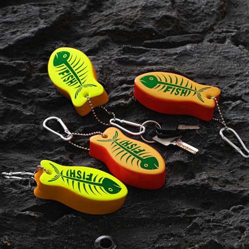 Image of Yaomiao 4 Pcs Floating Boat Key Floating Keychain Float Glow in the Dark Float for Boating, Fishing, Sailing, Other Outdoor Sport