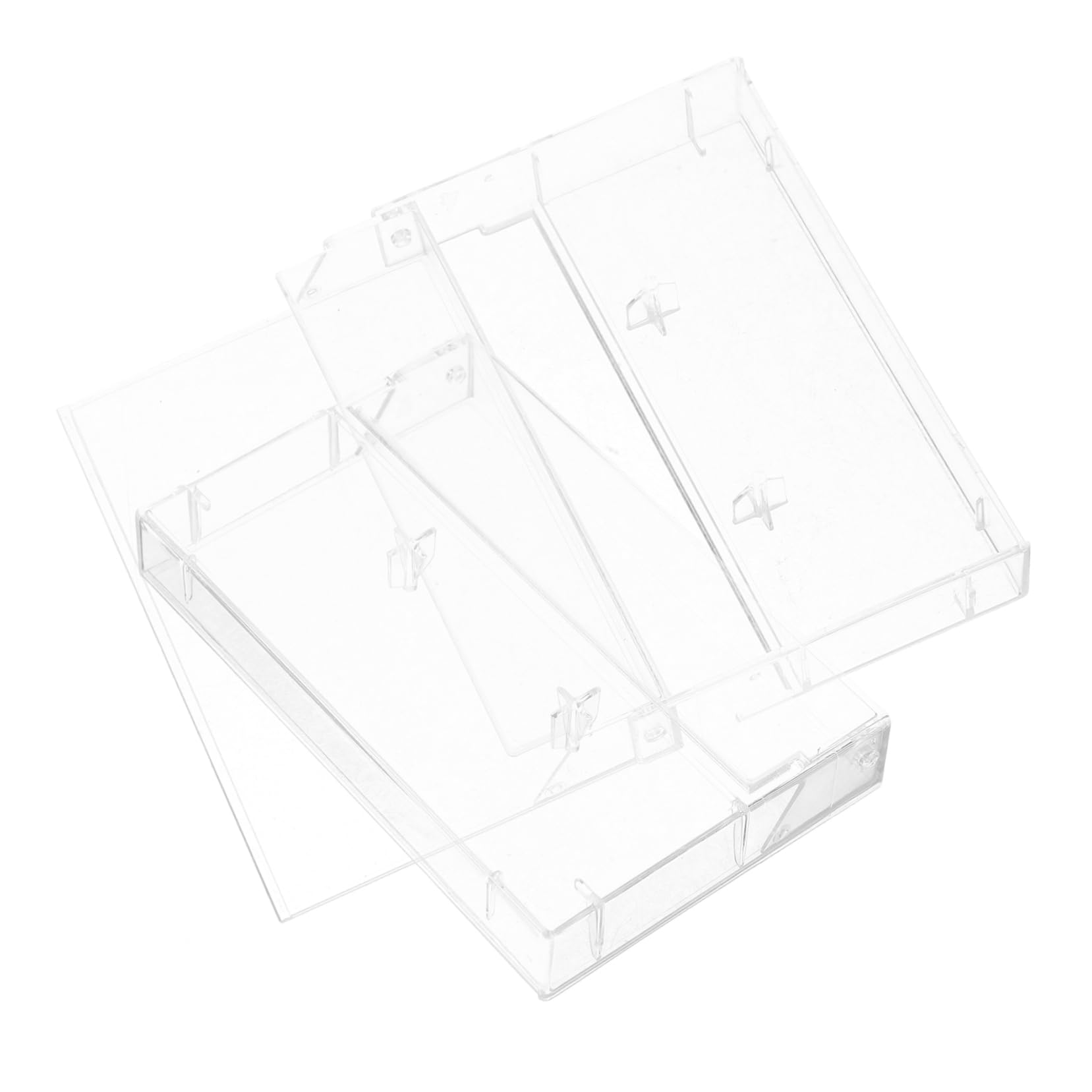 ABOOFAN 2pcs Cassette Tape Storage Box Protective Covers for Audio Cassette Tapes for Music Plastic Holder
