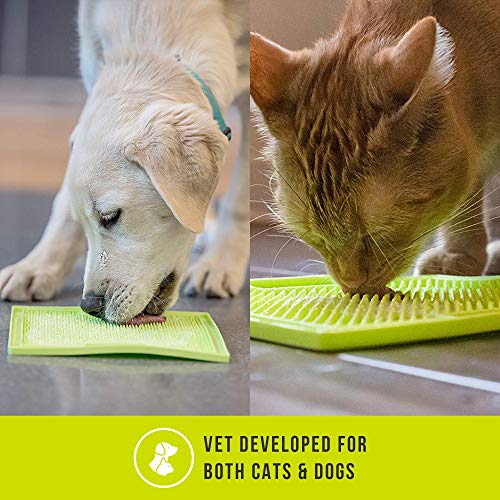 Hyper Pet Boredom Buster Slow Feeder Dog Mat & LickiMat (Perfect For Dog Food, Dog Treats, Yogurt, or Peanut Butter) [Fun Alternative to a Slow Feed Dog Bowl] Available in a Variety of Colors & Sizes - Thumbnail 4