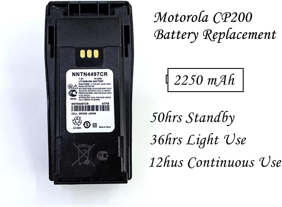 2pcs Battery Chargers and 1pc Rechargeble Batteries for Motorol CP Series Radios
