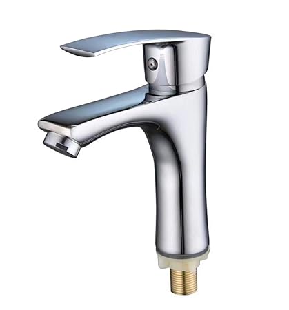 24x7 eMall Brass Premium Chrome Single Lever Pillar Cock ~ Cold Water Only ~ 6 Inches Height