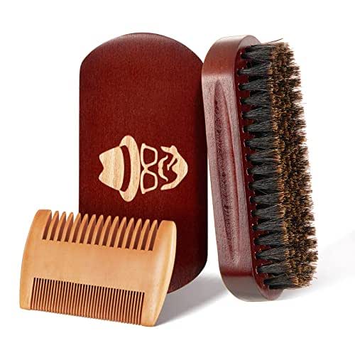 Beard Brush, 100% Boar Bristle Natural Black Walnut Wood Beard