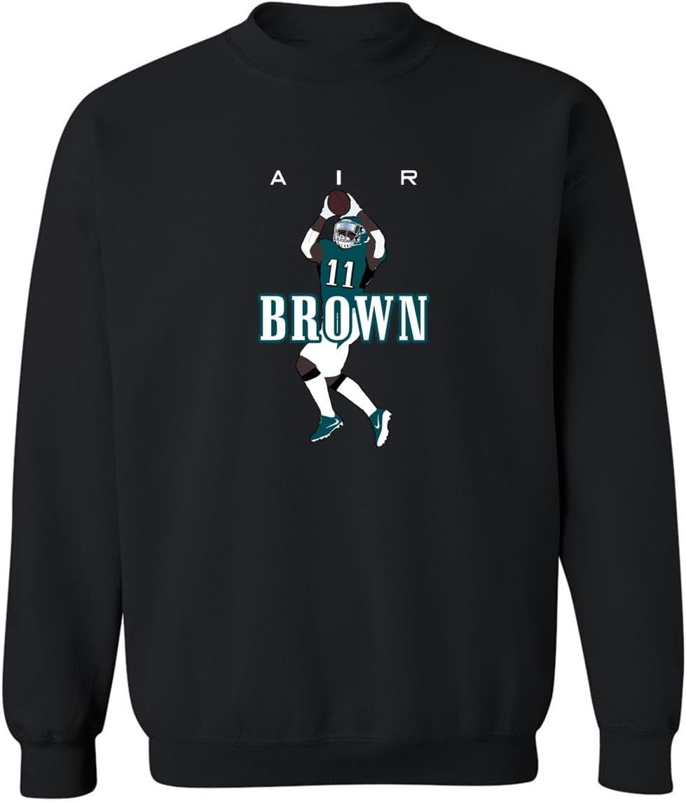 Marley Tops AJ Brown AIR Philadelphia Crew Neck Sweatshirt at Amazon