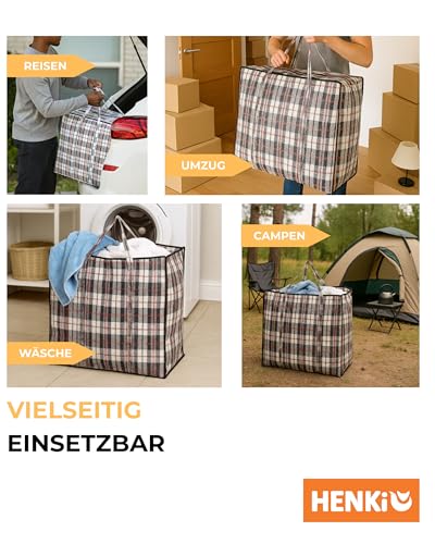 140L XXXL Extra Groß Aufbewahrungstasche Storage Bag, Umzugtasche, Jumbo Karton Travel Organizer, Reißverschluss Garment Bag, 20 kg Einkaufstasche Kleidung Decken Kissen 80x60x30cm