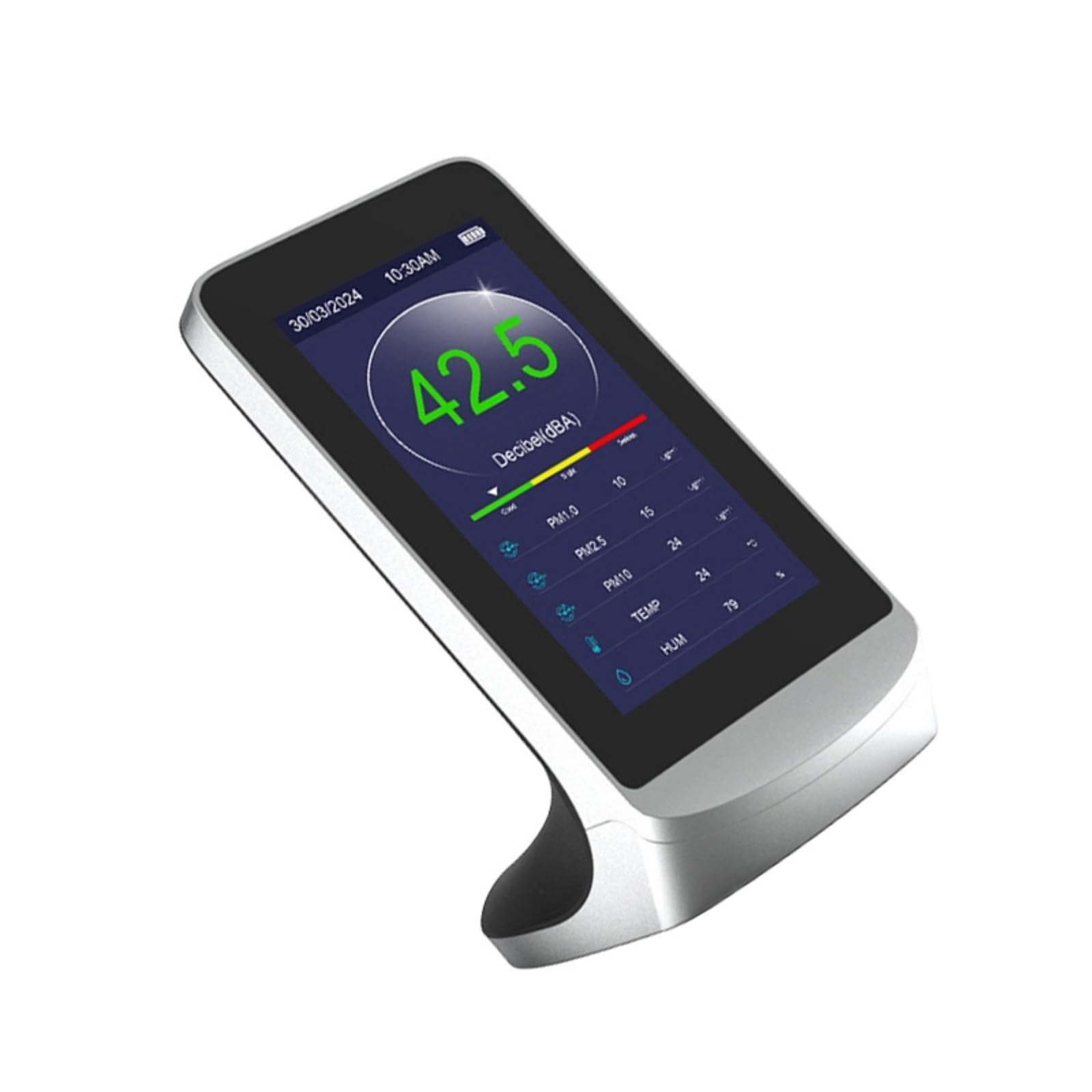 6 in 1 Digital Decibel Meter 30-130dBA Rechargeable Sound Levels Reader for Noise and Environmental Factors Digital Decibel Meter