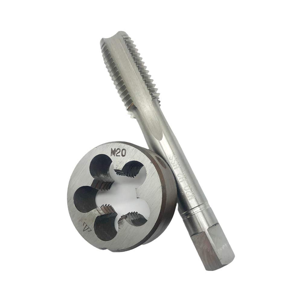 M20x2.5 Tap and Die Set Right Hand RH Threading M20x2.5 Thread Tap Round Die Tool, M20 x 2.5 Metric Tap Die RH M20 x 2.5 Tap Die Right Hand Machine