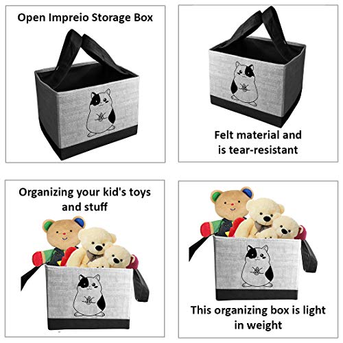Image of PrettyKrafts Square Storage Organizer Box (Jute Grey, Standard) - Pack of 3