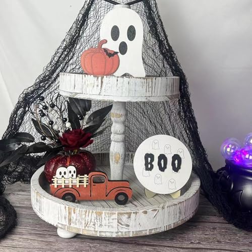 Décoration d'halloween panneau en bois rustique maison - 3