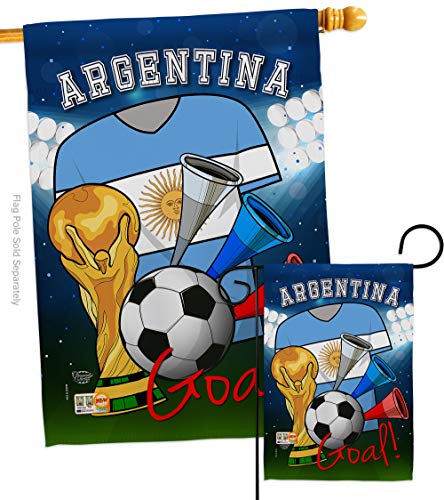 Banderas argentinas de la Copa del Mundo de Argentina, decoración de pared para habitación, patio, porche, césped, jardín, decoración al aire libre, tapiz de interior, letreros de patio, regalos de la