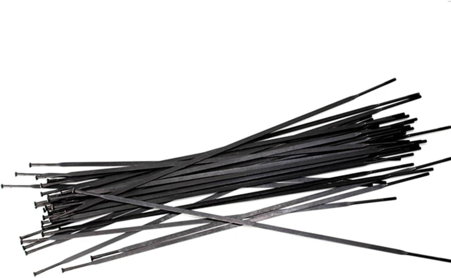 12Pcs Stainless Steel Bicycles Spokes, Pillar 1432, Black Spoke, Wheel Spoke Bike Parts Cycling Bike Spoke