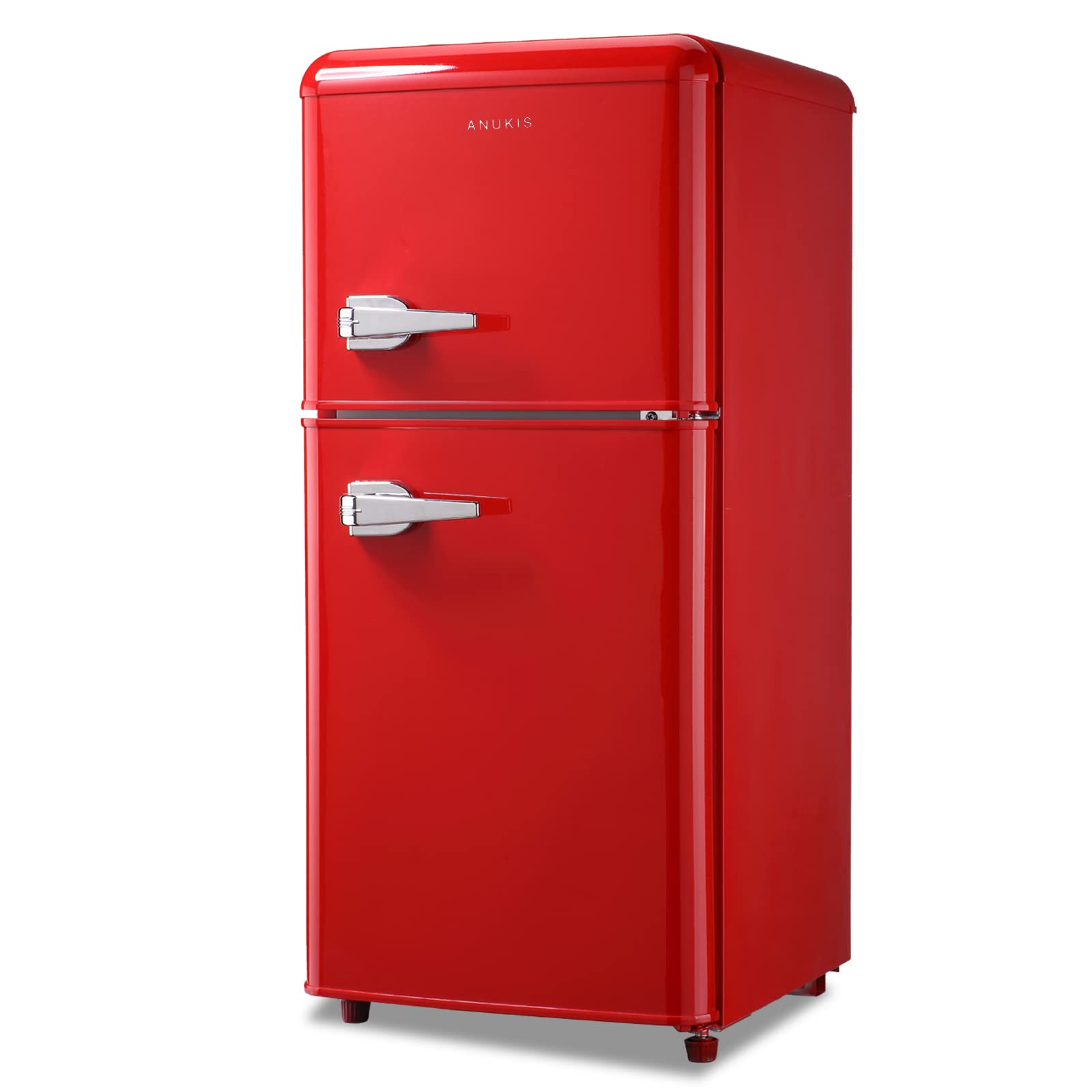 Mini Fridge with Freezer 3.2 Cu Ft 2 Door Mini Fridge for Apartment, Dorm, Office, Family, Basement, Garage - Retro Red