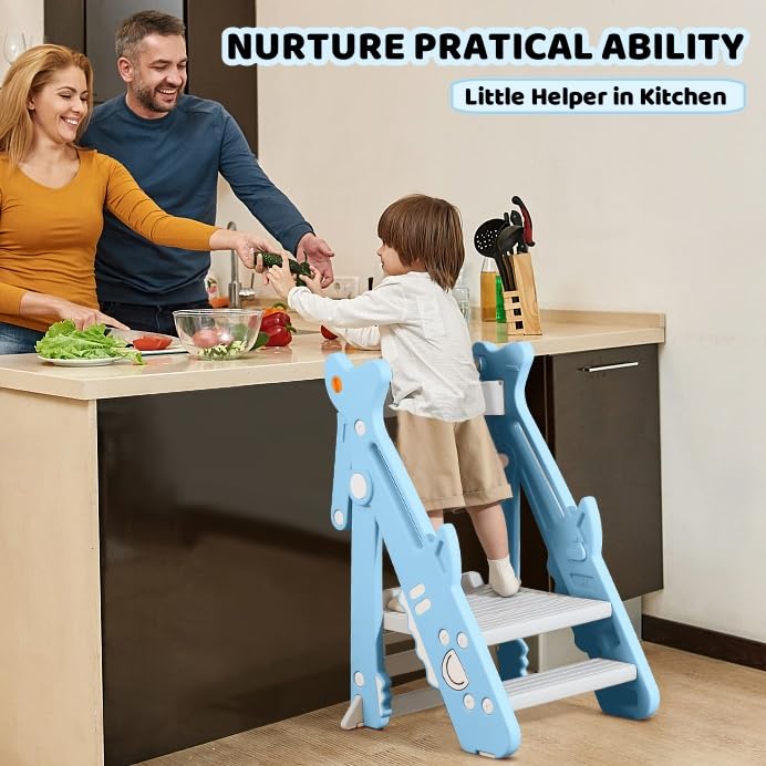Toddler-Kitchen-Stool-Helper-Toddler-Stool-for-Kitchen-Foldable-Toddler-Standing-Tower-Adjustable-Height-Toddler-Step-Stool Toddler Kitchen Stool Helper Toddler Stool for Kitchen Foldable Toddler Standing Tower Adjustable Height Toddler Step Stool