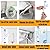 Toilet Flusher Replacement Kit for Glacier Bay – Glacier Bay Toilet Parts,Toilet Repair Kit Inside Tank,Adjustable Fill Valve Replacement Kit for Flapper Toilets