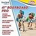 WAHU Bac Pak Bodyboard Pro with Leash, Crescent Tale, EPS Core, XPE Deck, and HDPE Slick Bottom, 41