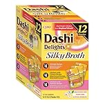 INABA Dashi Delights Silky Broth: Chicken Variety (12 x 40g) / Grain-Free, Rich in Protein, Natural Ingredients, Delicious and Healthy, Wet Cat Food