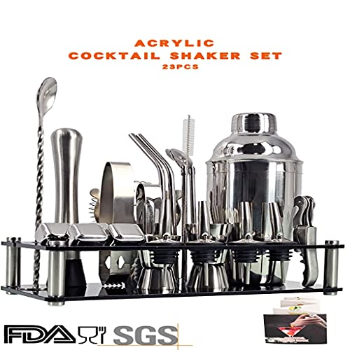 Set coctelera y accesorios bartender acero inoxidable miniatura 3