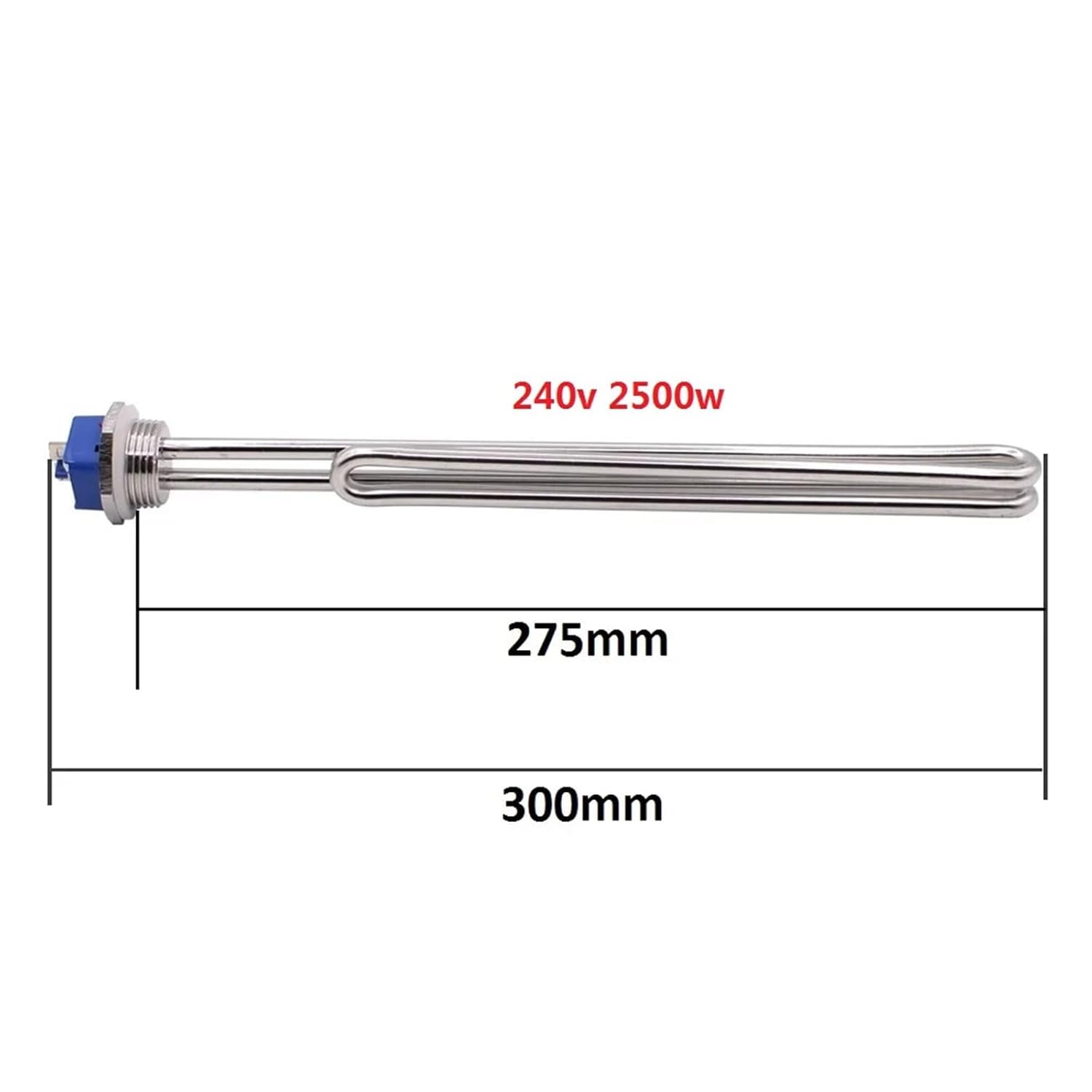 1pcs 240V Electric Tubular Heating Element Immersion Solar Water Heater 1" BSPT Thread 2.5KW/3.5KW/4.5KW/5.5KW(240V_5.5KW)