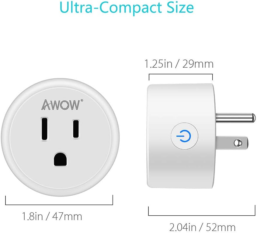 AWOW Mini Smart Socket dimensions