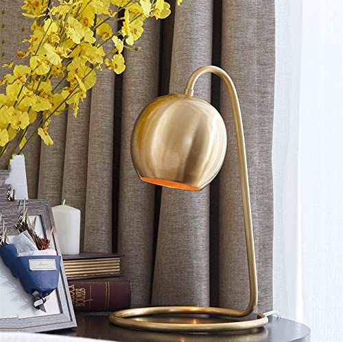 Yuanflq Gold Plated Antique Copper Taipei European Table Lamp All Copper Bedroom Bedside Lamp Post-Modern Creative Personality Romantic Light In The Bedroom Simple Modern Living Room Lamp #TOP2